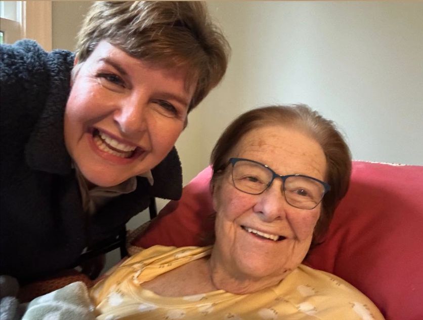 Jennifer with Nonna, sharing a warm loving moment